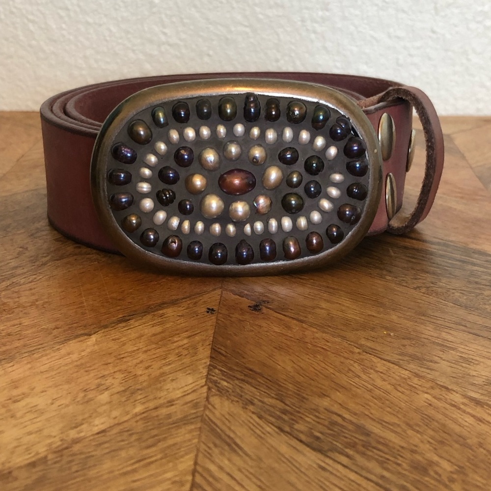 Pearl Mosaic Belt Buckle